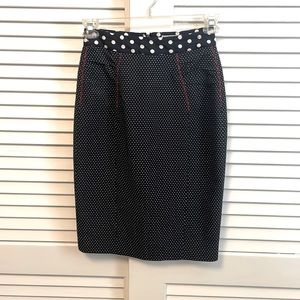 Anthropologie Yoana Baraschi Polka Dot Pencil Skirt Size 2